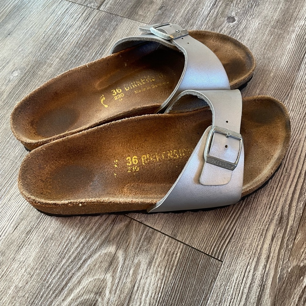 Madrid Silver Birko-Flor Birkenstock size 36